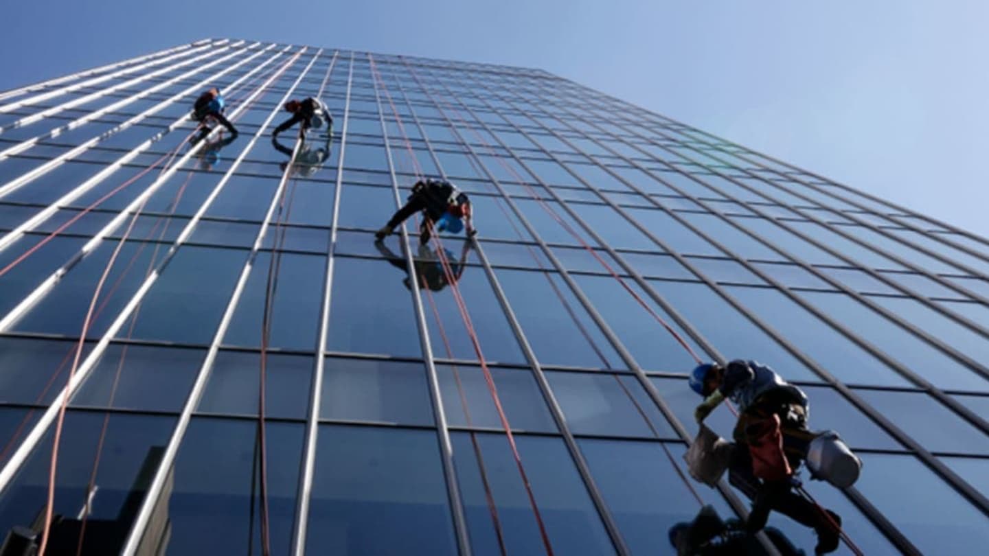 high rise window cleaning platform